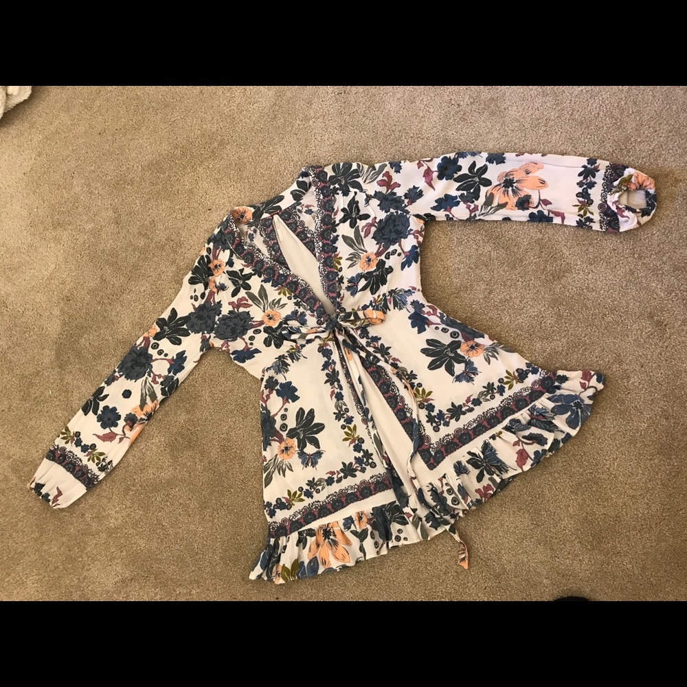 Floral blouse, free people!